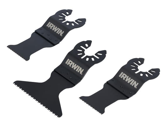 IRWIN Oscillating Blade Set 3 Piece For Wood Plasterboard PVC etc IRWIW1017110