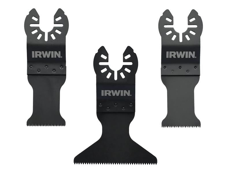 IRWIN Oscillating Blade Set 3 Piece For Wood Plasterboard PVC etc IRWIW1017110