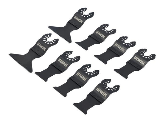 IRWIN Oscillating Blade Set 8 Piece For Wood Plasterboard PVC etc IRWIW1017112