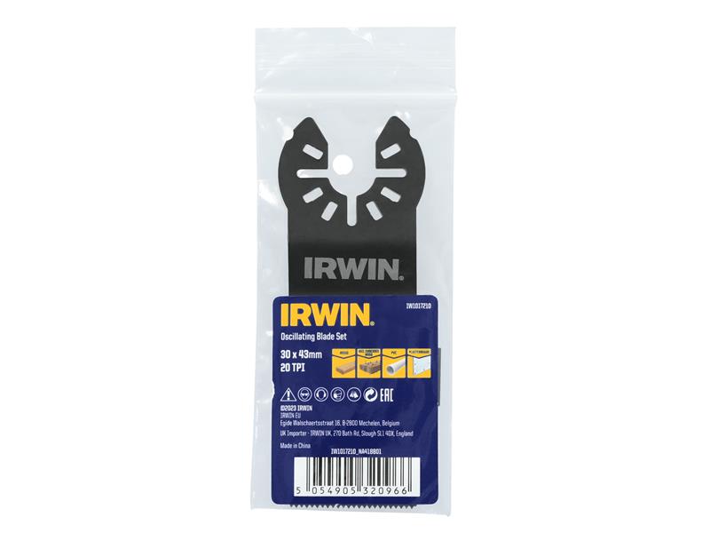 IRWIN Wood with Nails Oscillating Blade 30 x 43mm x 20 TPI IRWIW1017210