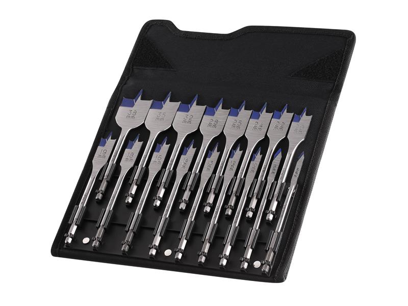 IRWIN® Blue Groove 4X Flat Bit Set, 17 Piece IRWIW4041002
