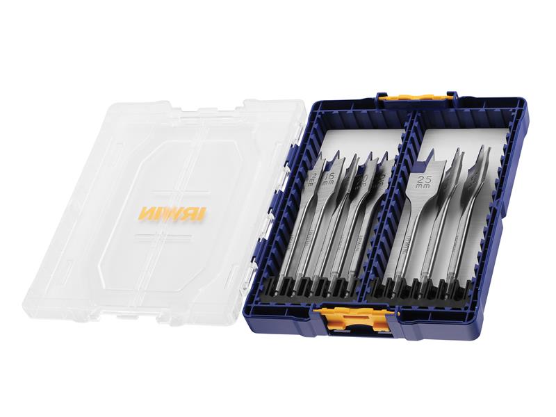 IRWIN® Blue Groove 4X Flat Bit Set, 8 Piece IRWIW4041010