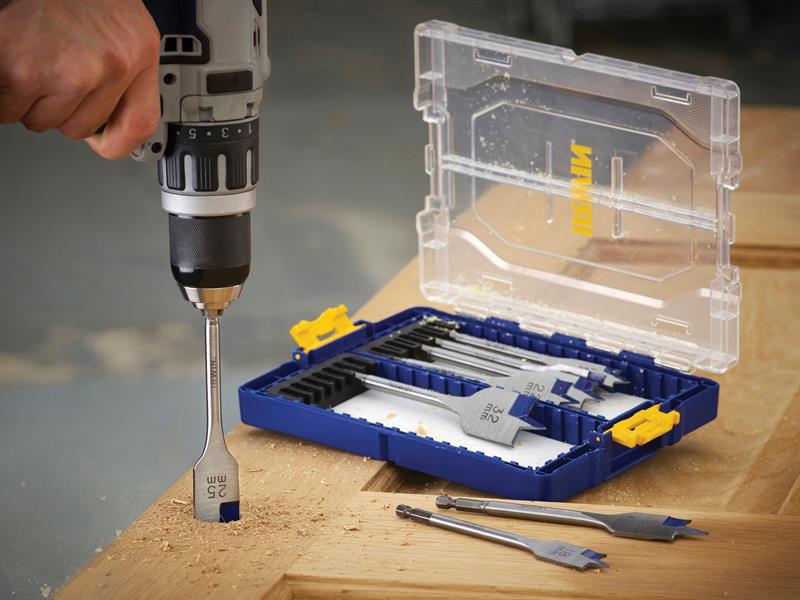 IRWIN® Blue Groove 4X Flat Bit Set, 8 Piece IRWIW4041010