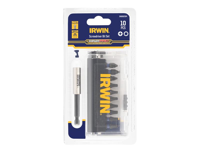 IRWIN Impact Performance Screwdriver Bit Set 10 Piece TORX & PZ2 IRWIW6062504