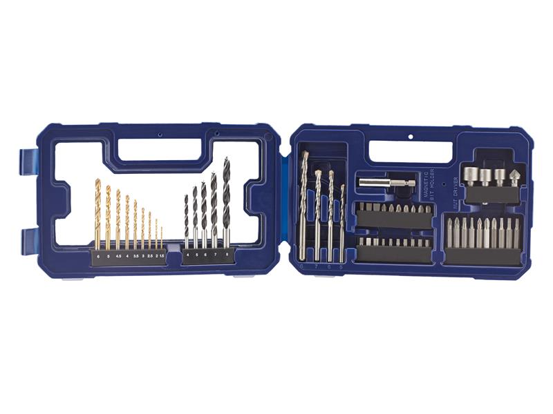 IRWIN Drill And Screwdriver Bit Set 53 Piece In Compact Carry Case IRWIW6062524