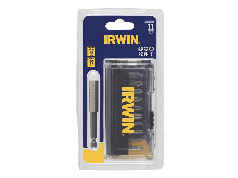 IRWIN Mixed Screwdriver Bit Set 11 Piece Phillips Pozidriv & TORX IRWIW6062528