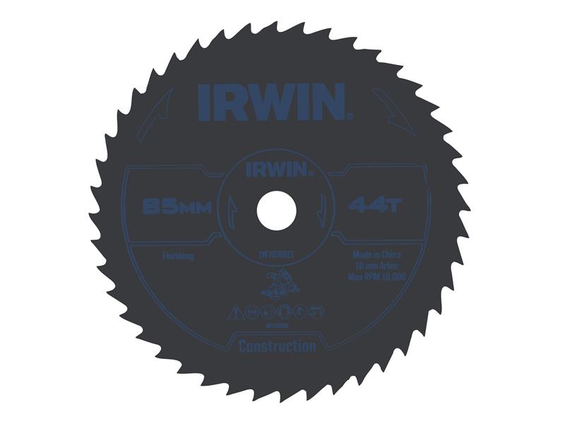 IRWIN General Purpose Circular Saw Blade 85 x 10mm x 44T ATB IRWIW7076911