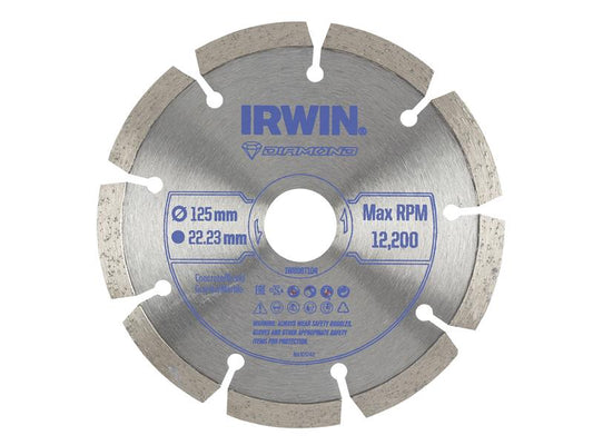 IRWIN Angle Grinder Segmented Diamond Blade 125 x 22.23mm IRWIW8087104