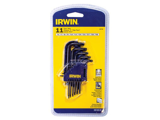 IRWIN® T10758 Short Arm TORX Key Set, 11 Piece (TX6-TX40) IRWT10758