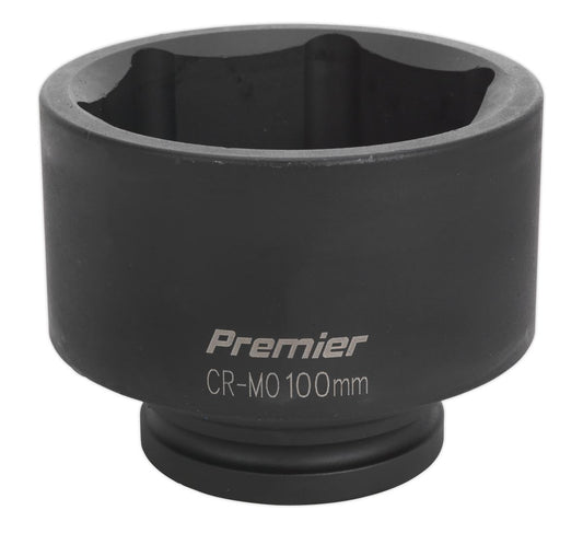 Sealey 100mm Impact Socket Standard Length 1"Sq Drive Single Hex IS1100