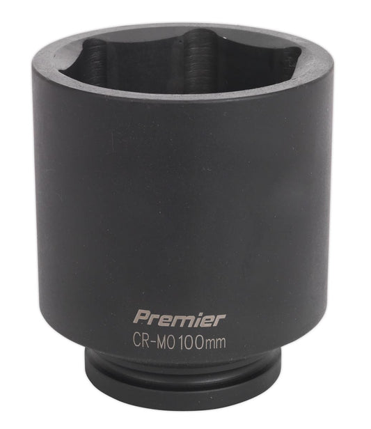 Sealey 100mm Deep Impact Socket 1"Sq Drive Single Hex WallDrive IS1100D