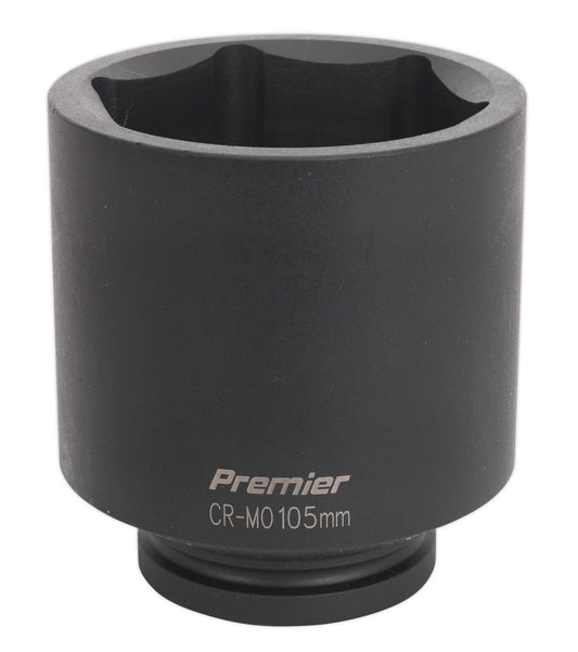 Sealey 105mm Deep Impact Socket 1"Sq Drive Single Hex WallDrive IS1105D