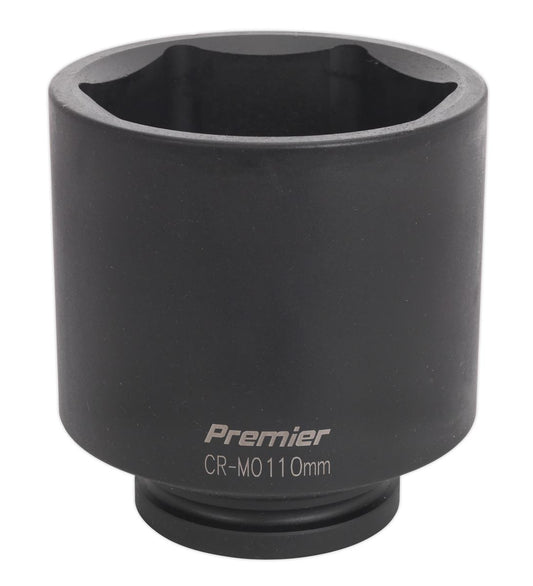 Sealey 110mm Deep Impact Socket 1"Sq Drive Single Hex WallDrive IS1110D