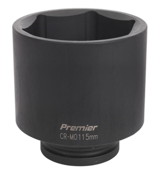 Sealey 115mm Deep Impact Socket 1"Sq Drive Single Hex WallDrive IS1115D