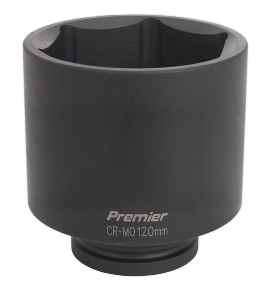 Sealey 120mm Deep Impact Socket 1"Sq Drive Single Hex WallDrive IS1120D