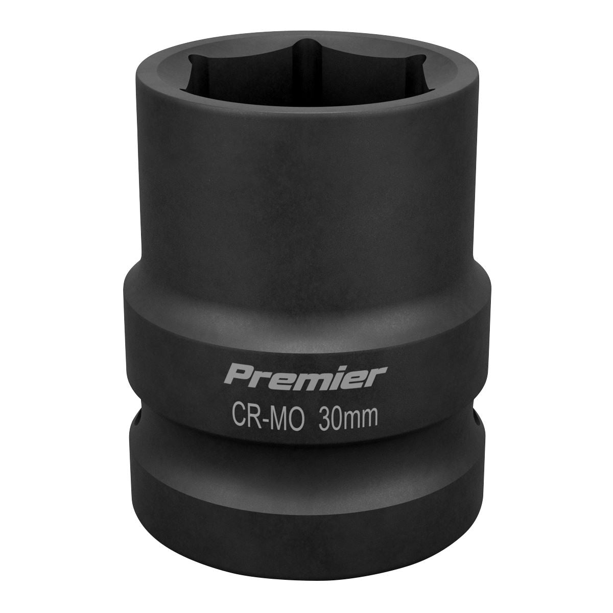 Sealey 30mm Impact Socket Standard Lenth 1"Sq Drive Single Hex Black IS130
