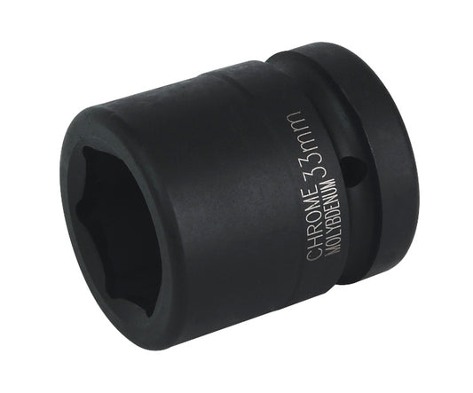 Sealey 33mm Impact Socket Standard Lenth 1"Sq Drive Single Hex Black IS133