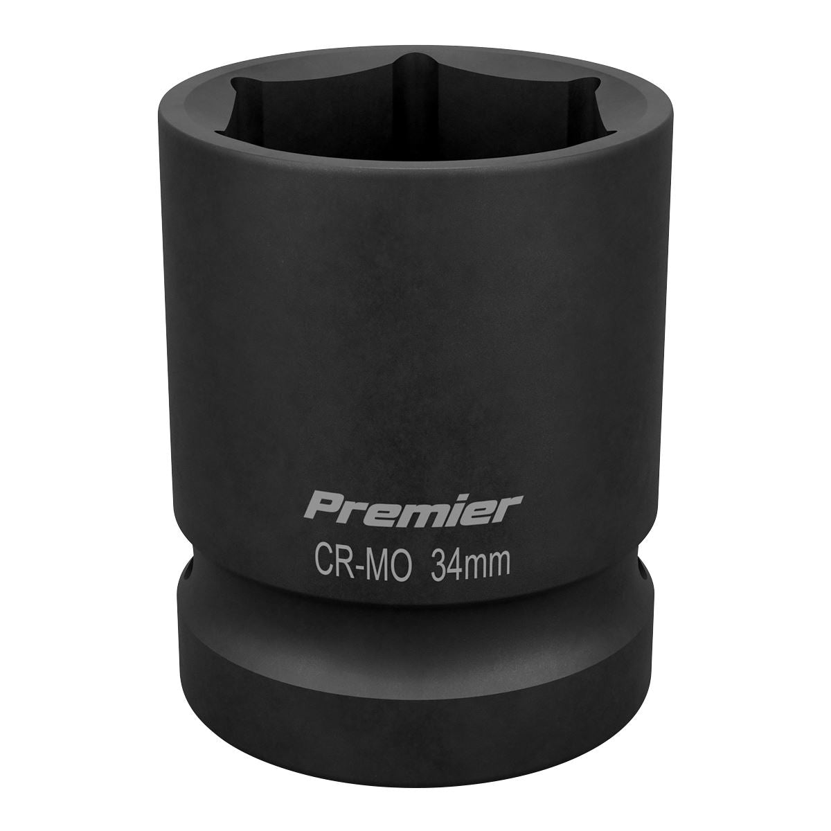 Sealey 34mm Impact Socket Standard Lenth 1"Sq Drive Single Hex Black IS134