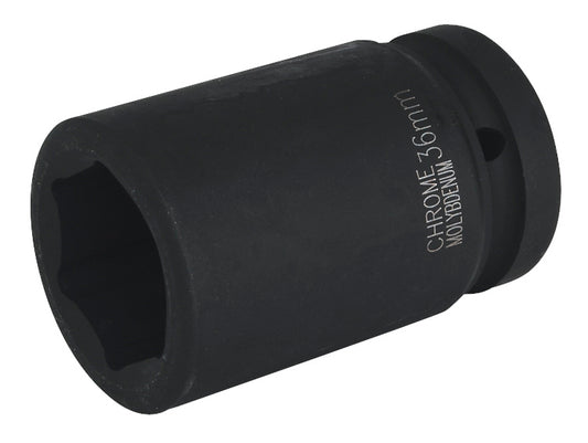 Sealey 36mm Deep Impact Socket 1"Sq Drive Single Hex WallDrive IS136D