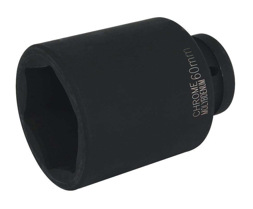 Sealey 60mm Deep Impact Socket 1"Sq Drive Single Hex WallDrive IS160D