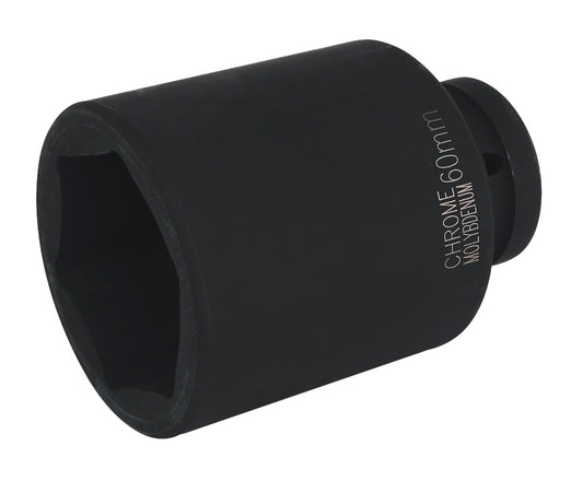 Sealey 60mm Deep Impact Socket 1"Sq Drive Single Hex WallDrive IS160D