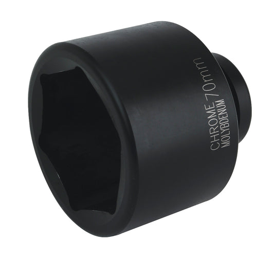 Sealey 70mm Impact Socket Standard Length 1"Sq Drive Single Hex IS170