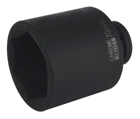 Sealey 70mm Deep Impact Socket 1"Sq Drive Single Hex WallDrive IS170D