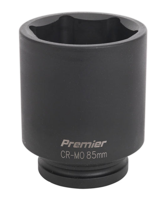 Sealey 85mm Deep Impact Socket 1"Sq Drive Single Hex WallDrive IS185D