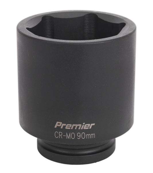 Sealey 90mm Deep Impact Socket 1"Sq Drive Single Hex WallDrive IS190D