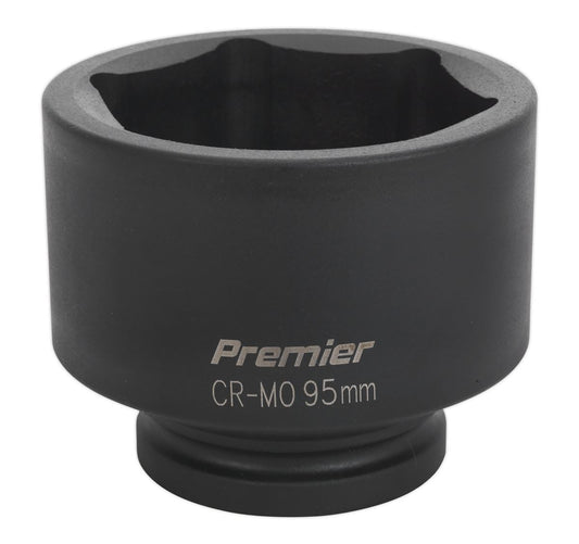 Sealey 95mm Impact Socket Standard Length 1"Sq Drive Single Hex IS195