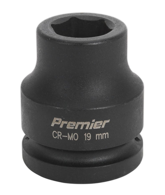 Sealey 19mm 3/4"Sq Drive Metric Impact Socket WallDrive Hexagon 6 Point IS3419