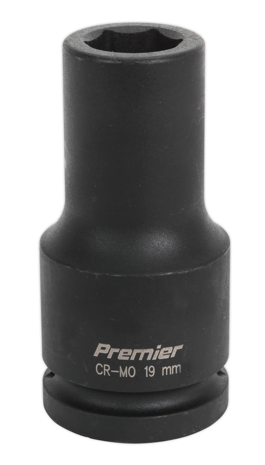 Sealey 19mm 3/4"Sq Drive Deep Metric Impact Socket Hexagon 6 Point IS3419D