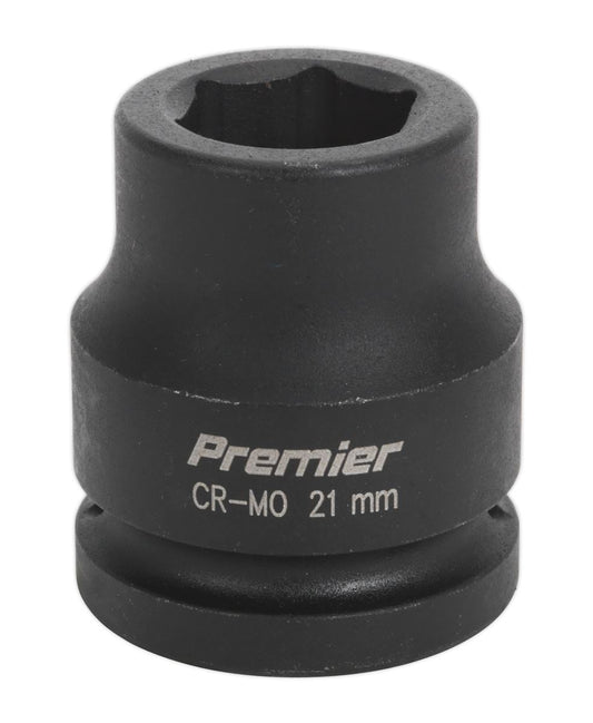 Sealey 21mm 3/4"Sq Drive Metric Impact Socket WallDrive Hexagon 6 Point IS3421