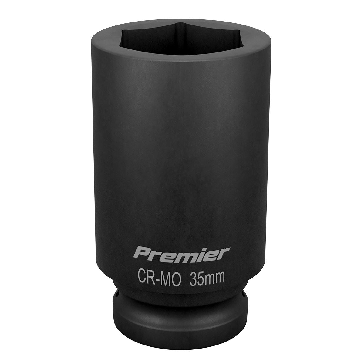 Sealey 35mm 3/4" Drive Deep Metric Impact Socket Hexagon 6 Point Black IS3435D