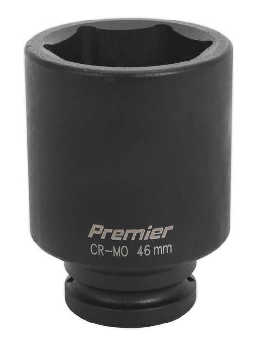 Sealey 46mm 3/4"Sq Drive Deep Metric Impact Socket Hexagon 6 Point IS3446D