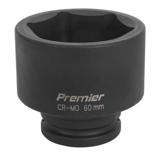 Sealey 60mm 3/4"Sq Drive Metric Impact Socket WallDrive Hexagon 6 Point IS3460