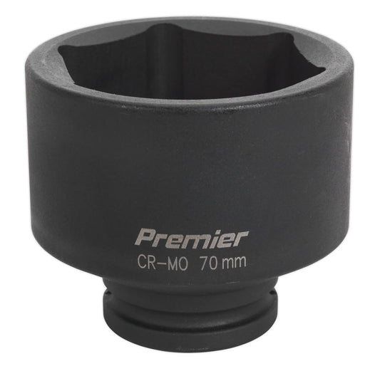 Sealey 70mm 3/4"Sq Drive Metric Impact Socket WallDrive Hexagon 6 Point IS3470