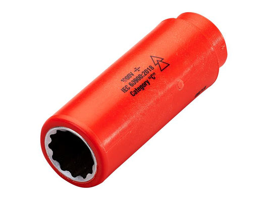 ITL 22mm Insulated 1/2in Drive Deep Socket 12 Point Tested To 1000V ITL01471