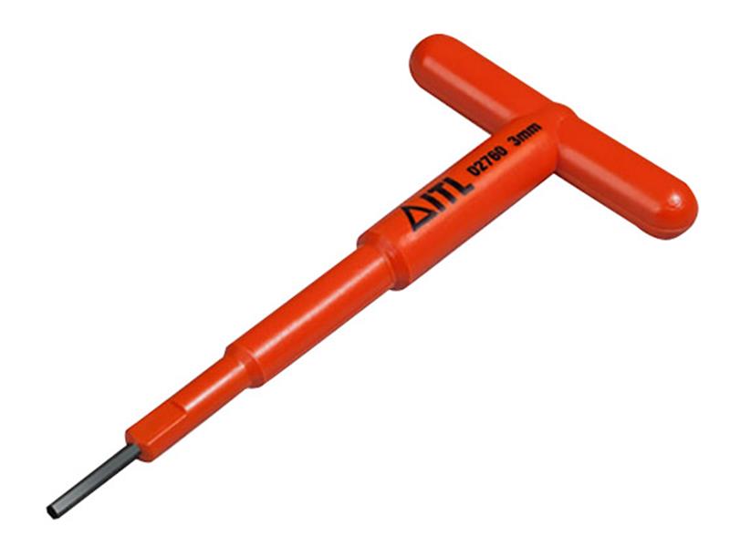 ITL Insulated Light T Handle Hex Key 3mm For Use On Connector boxes ITL02760