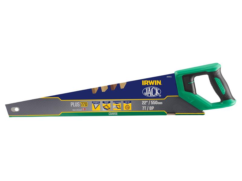 IRWIN Jack Coarse Hardpoint Handsaw Soft Grip 550mm (22in) 7 TPI JAK770UHP550