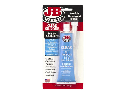 J-B Weld Silicone Sealant And Adhesive Clear 85g JBW31310UK