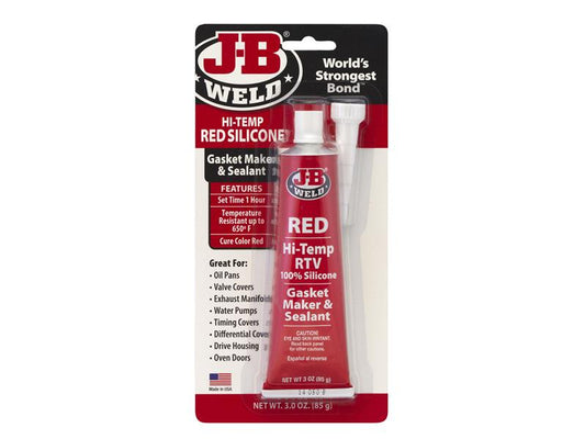 J-B Weld Hi-Temp Silicone Gasket Maker And Sealant Red 85g JBW31314UK