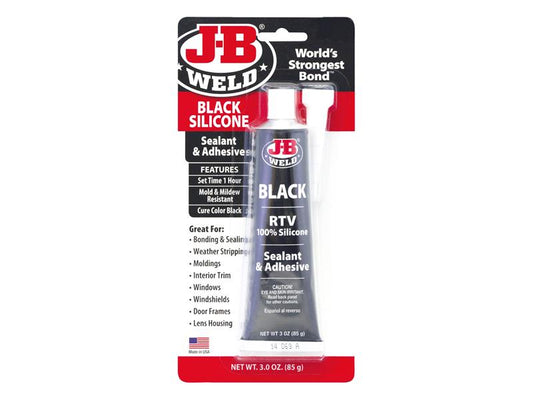 J-B Weld Silicone Sealant And Adhesive Black 85g JBW31319UK