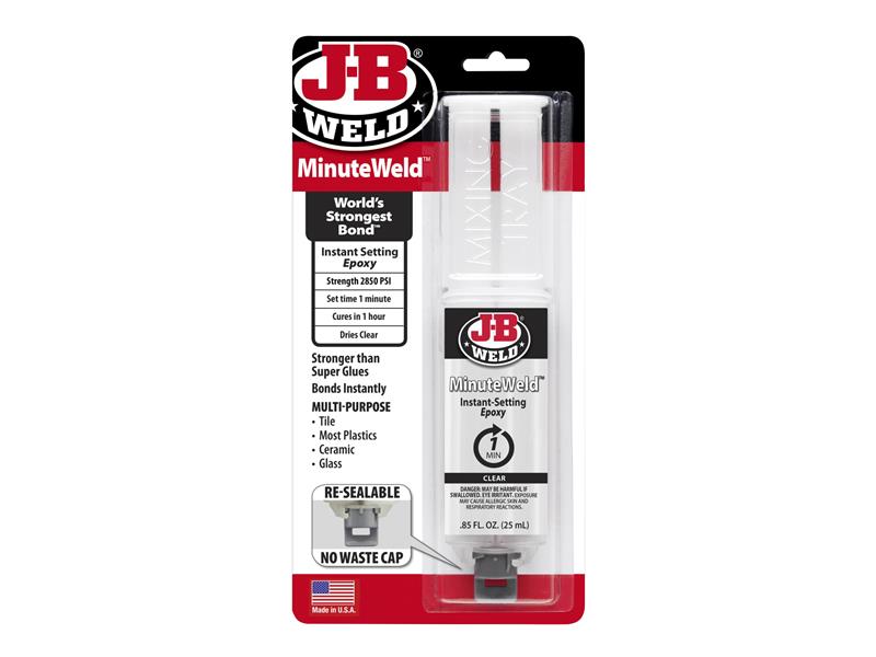 J-B Weld MinuteWeld Epoxy Syringe 25ml JBW50101UK