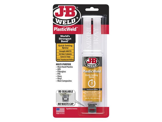 J-B Weld PlasticWeld Epoxy Syringe 25ml JBW50132UK