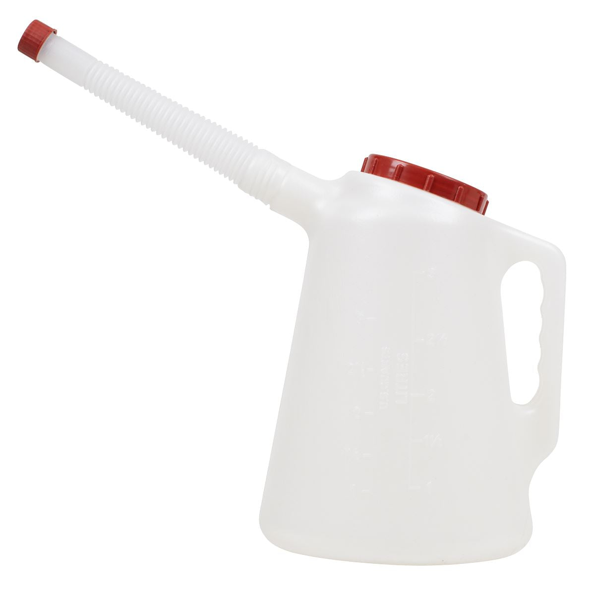 Sealey Oil Jug With Red Lid & Flexible Spout 3L Also Fuel And Most Acids JDL3R
