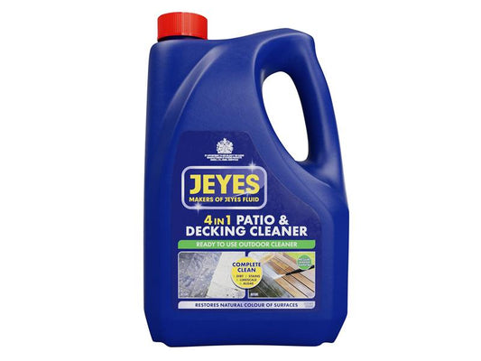 Jeyes 4-in-1 Patio Decking Cleaner 4 litre dirt stains limescale algae JEY11546