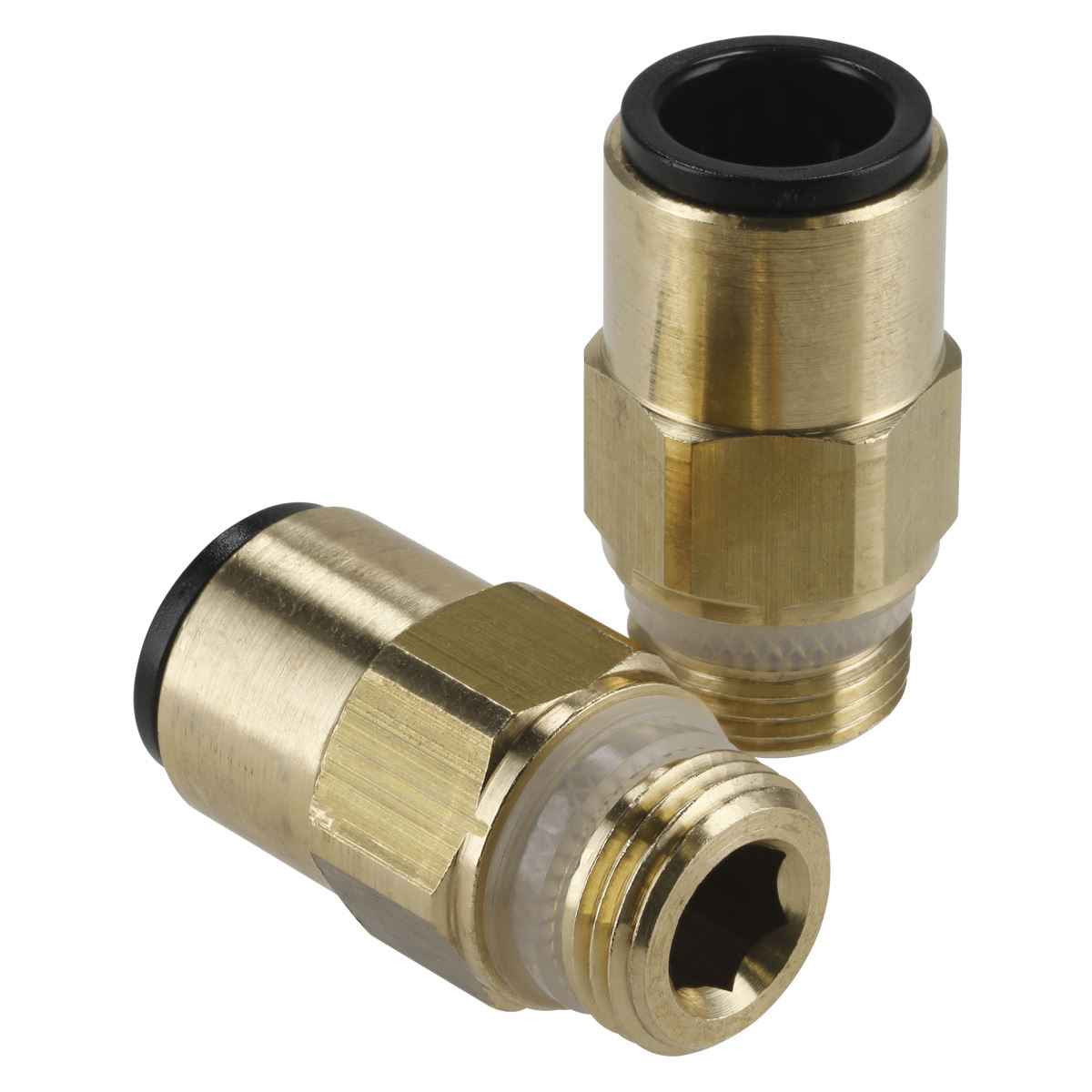 Sealey Brass SuperThread Straight Adaptor 12mm x 3/8"BSP 2Pc Speedfit JGBC1238