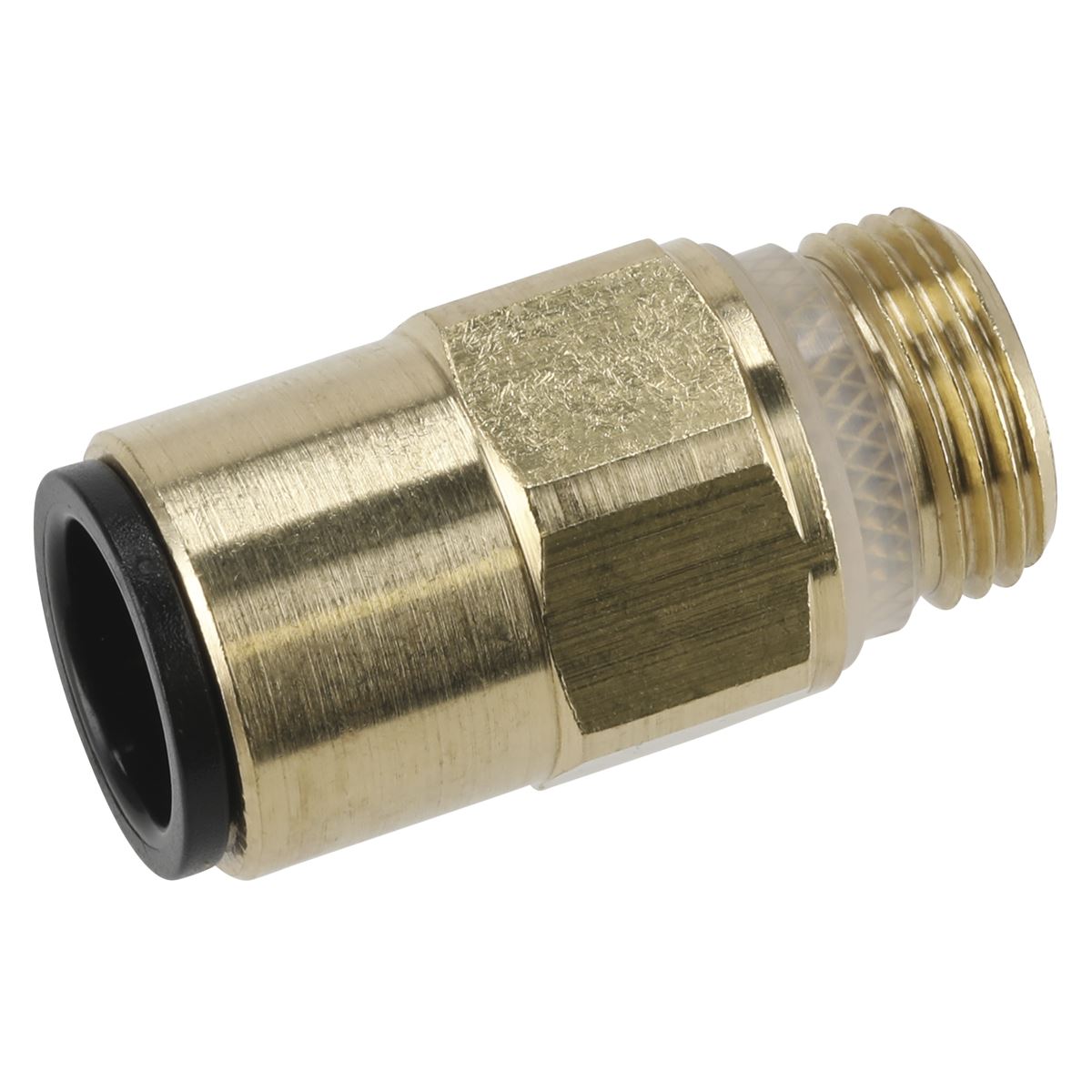 Sealey Brass SuperThread Straight Adaptor 12mm x 3/8"BSP 2Pc Speedfit JGBC1238