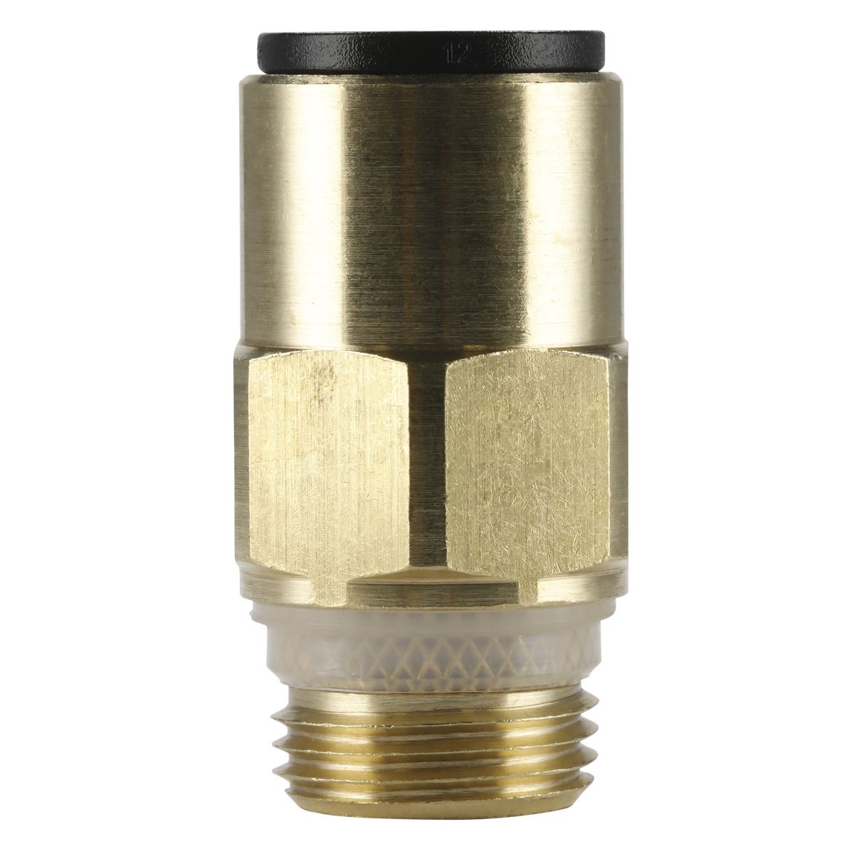 Sealey Brass SuperThread Straight Adaptor 12mm x 3/8"BSP 2Pc Speedfit JGBC1238
